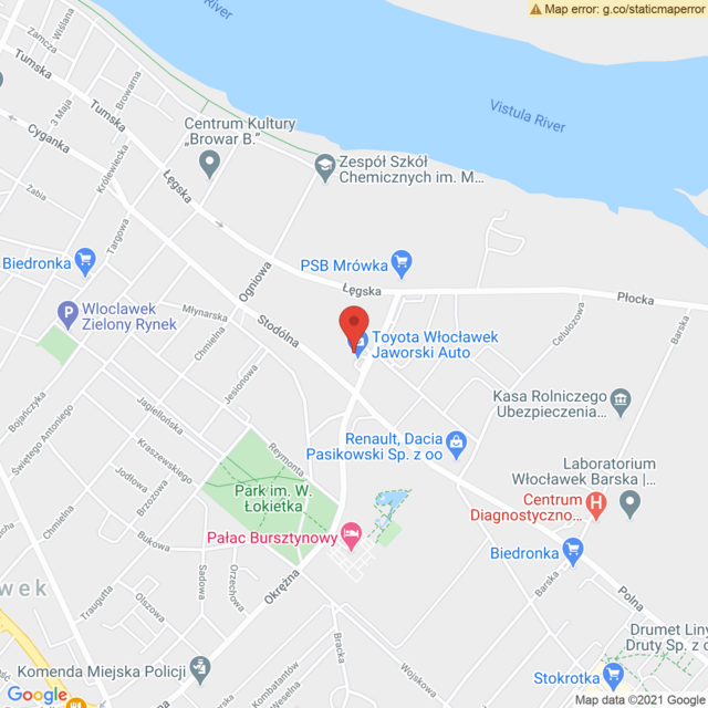 Lokalizacja Toyota Włocławek Jaworski Auto
